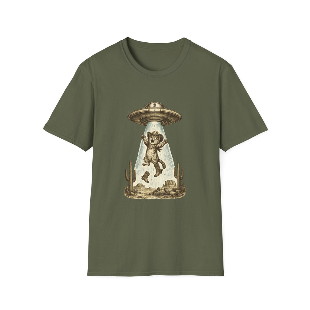 Alien Abduction Cat T-Shirt