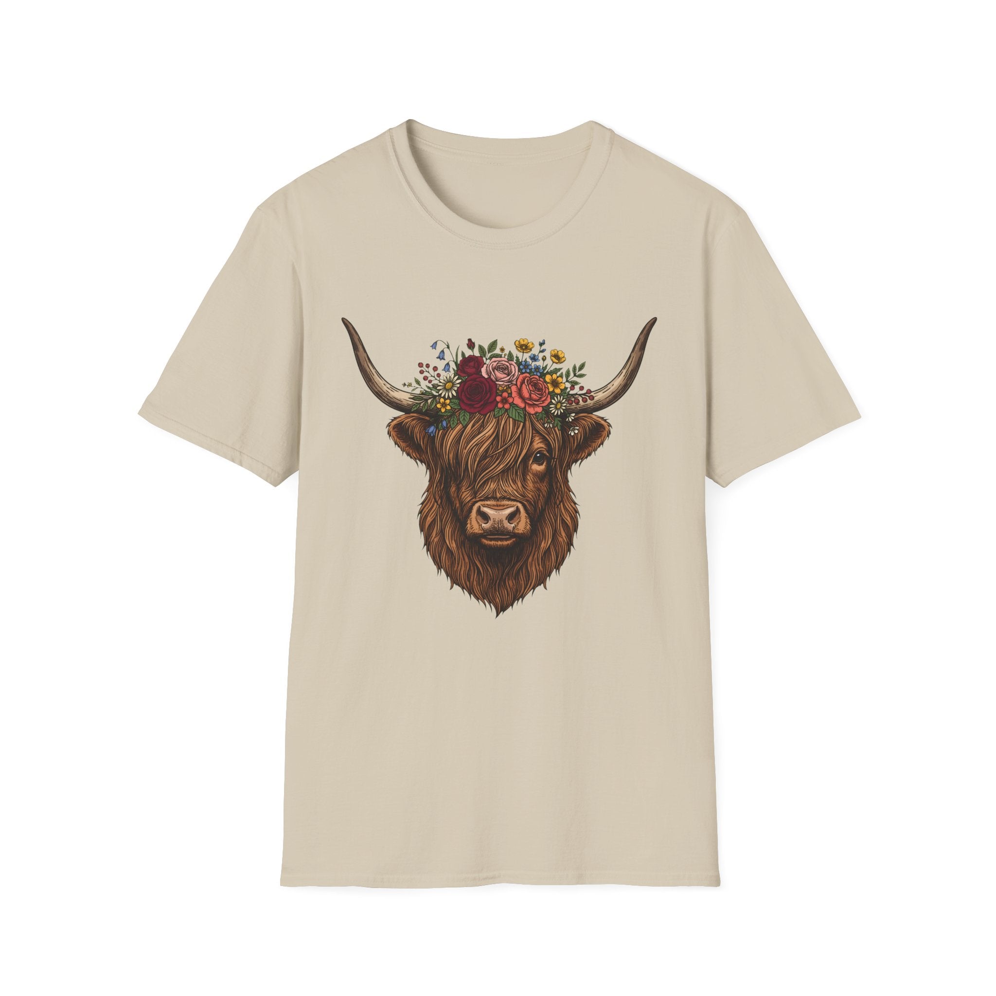 Highland Cow Floral T-Shirt