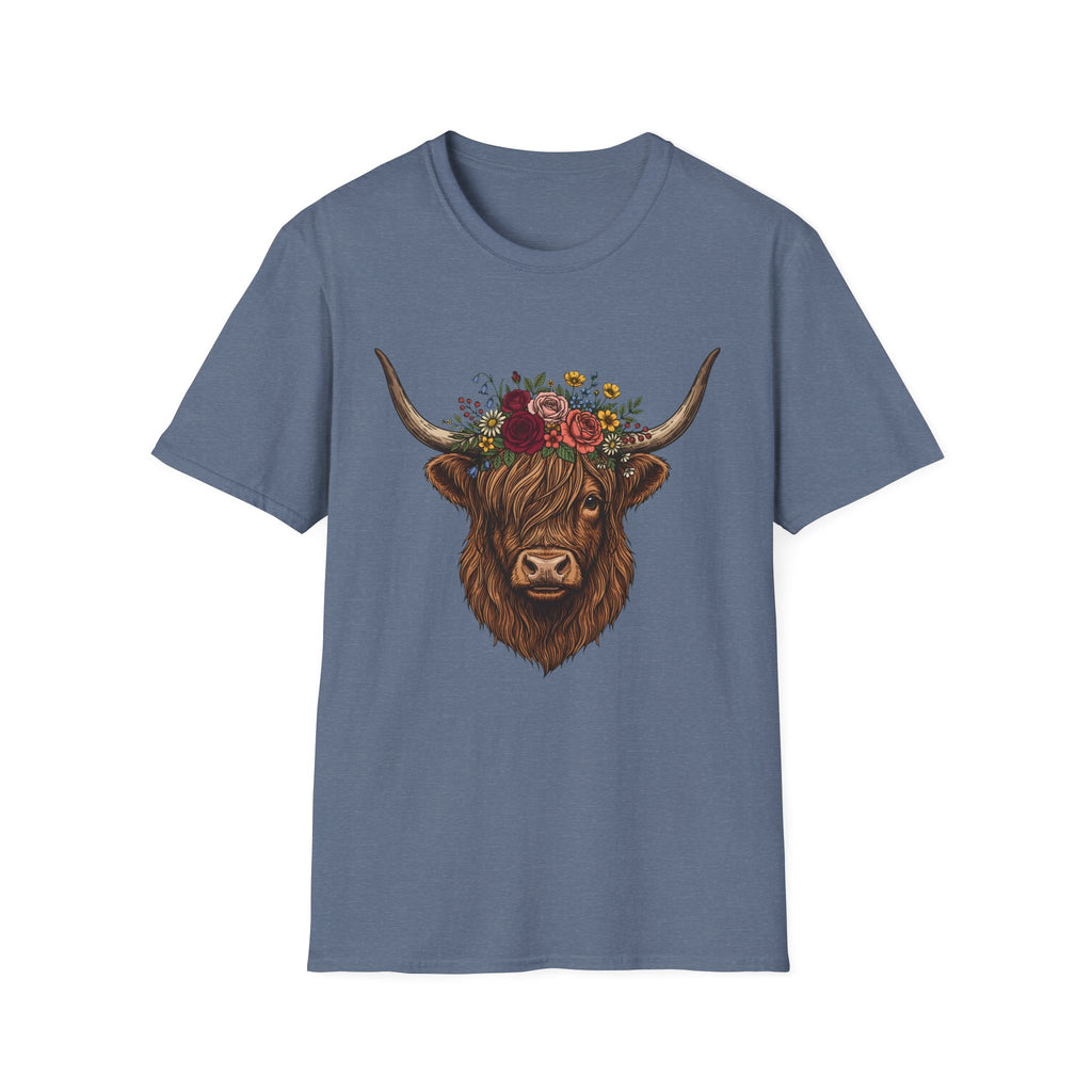 Highland Cow Floral T-Shirt