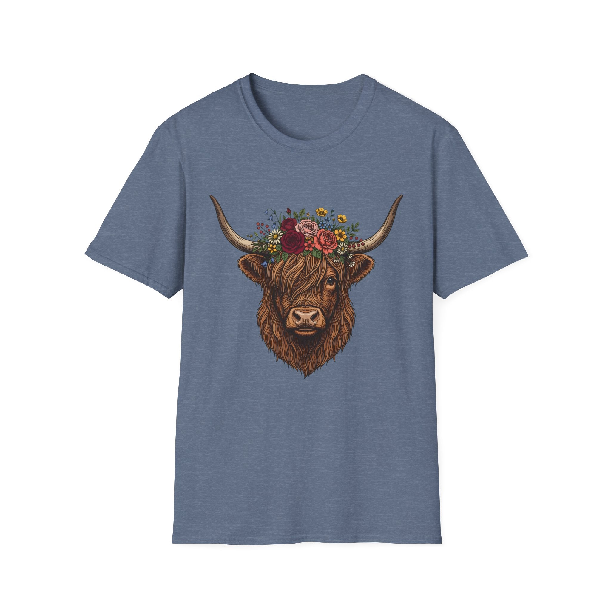 Highland Cow Floral T-Shirt