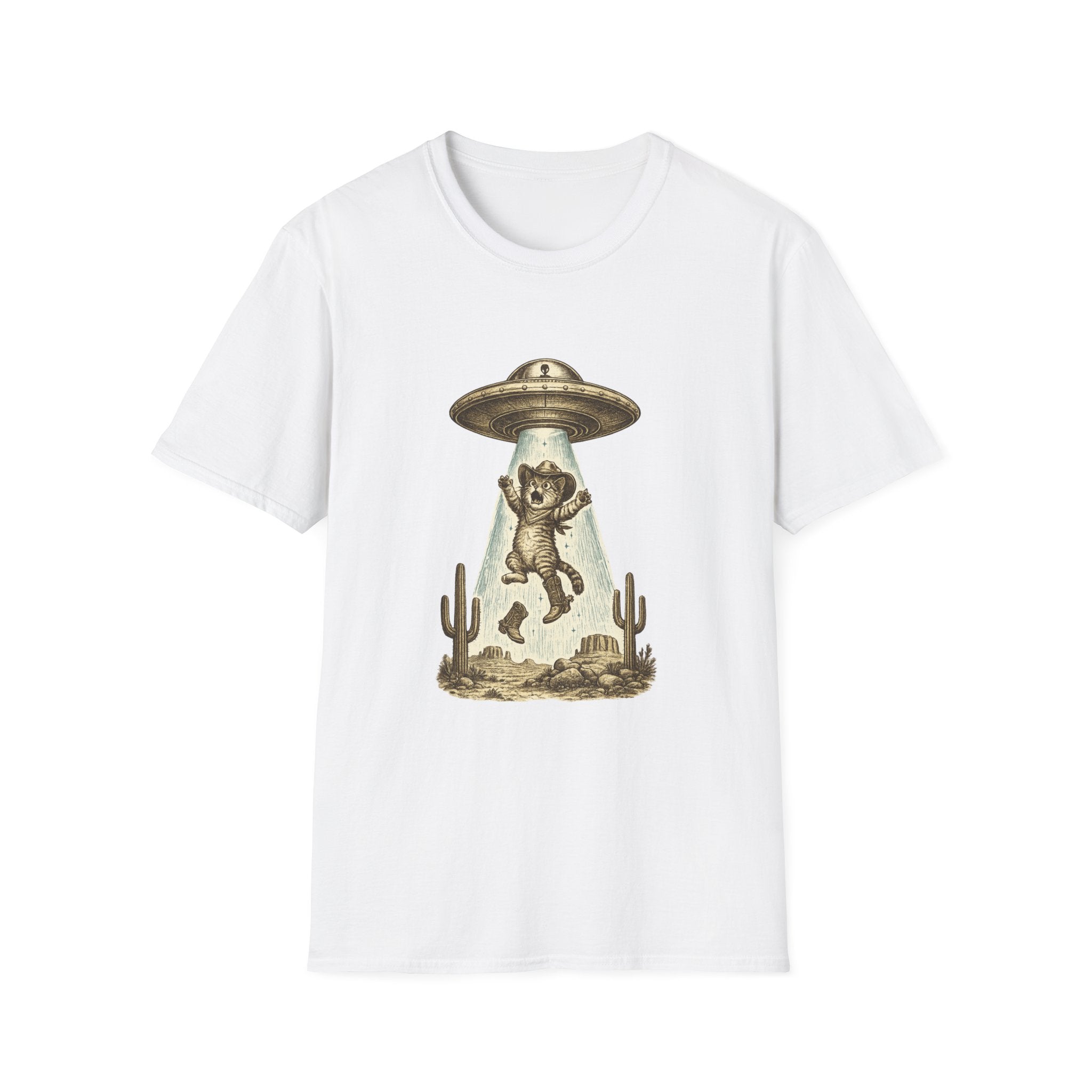 Alien Abduction Cat T-Shirt
