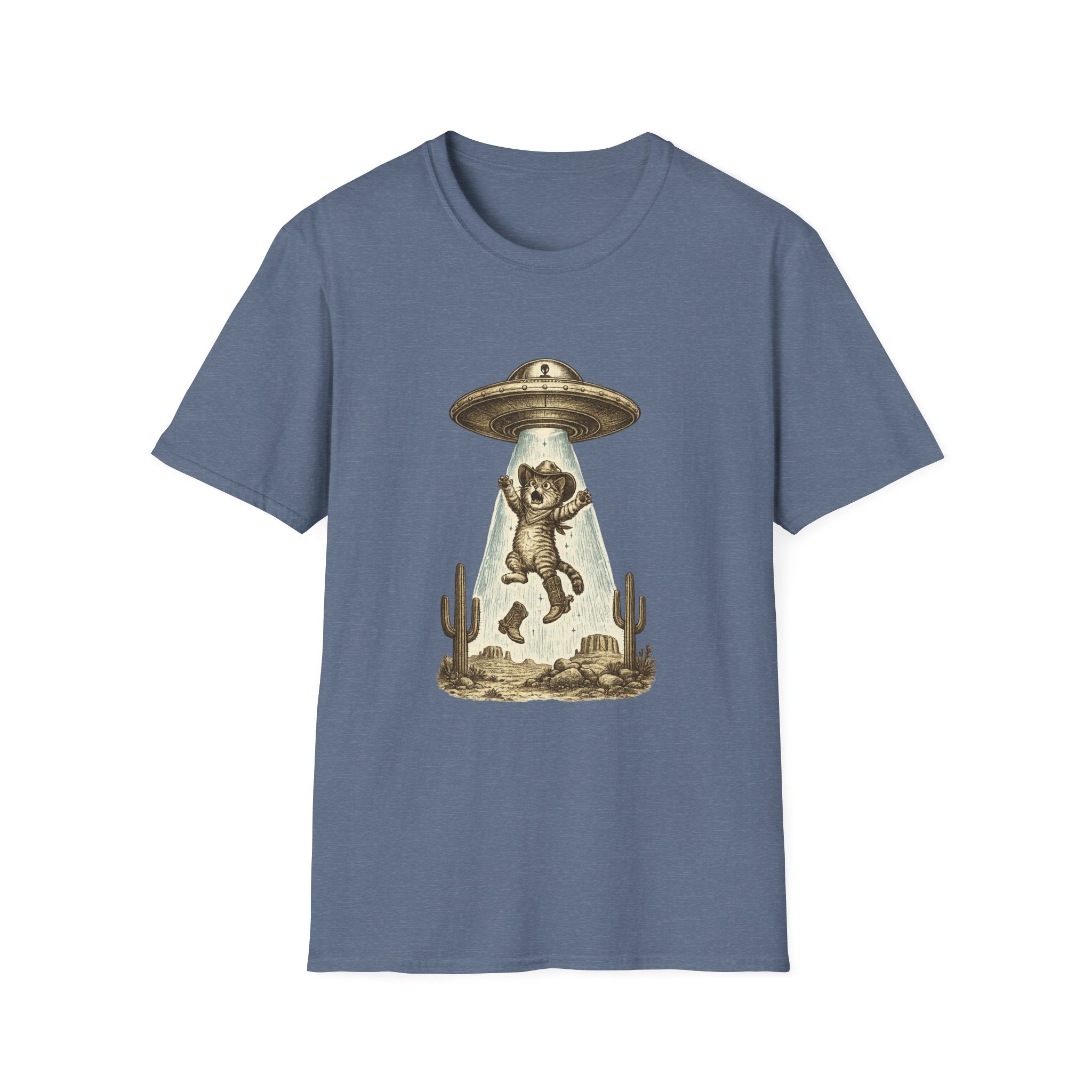Alien Abduction Cat T-Shirt