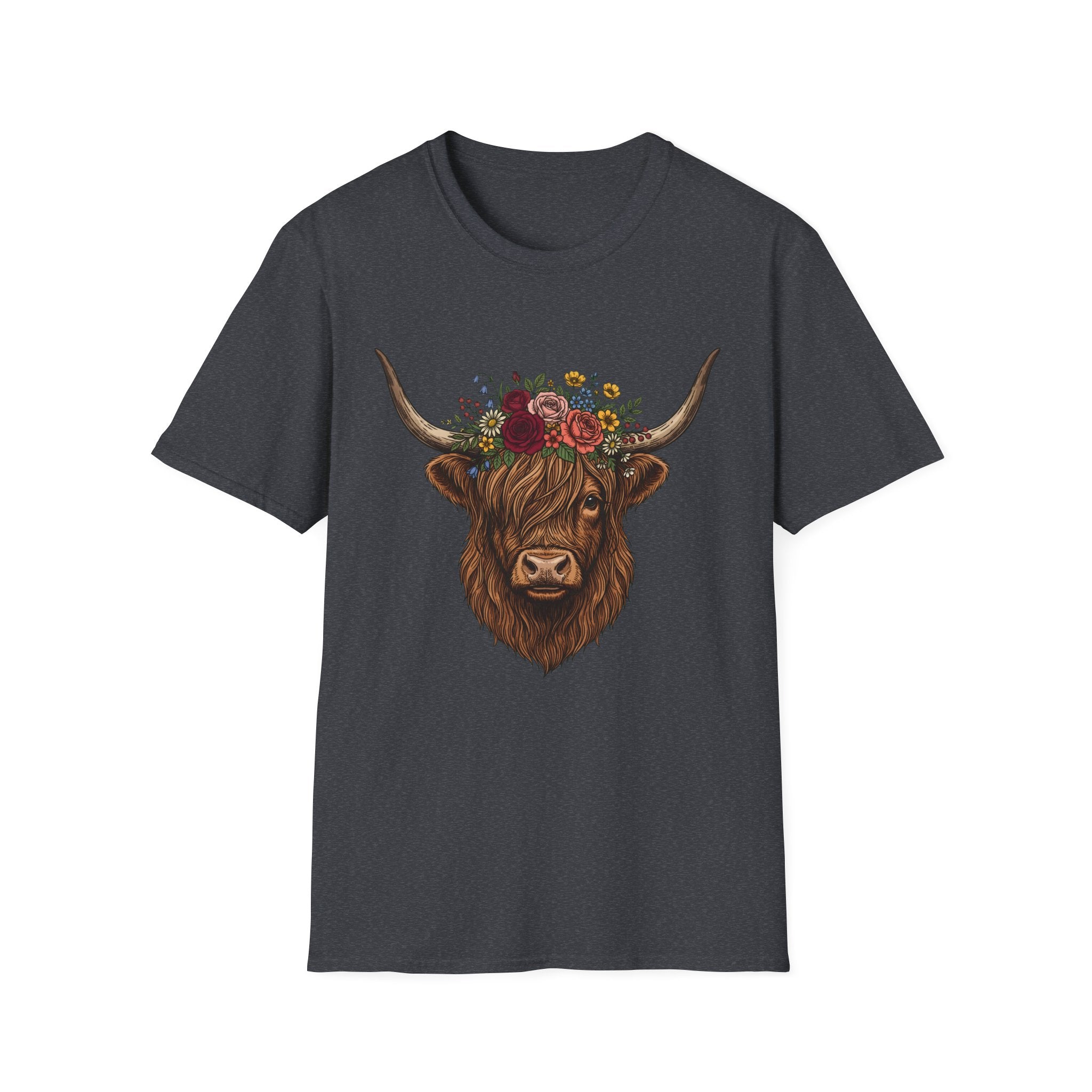 Highland Cow Floral T-Shirt