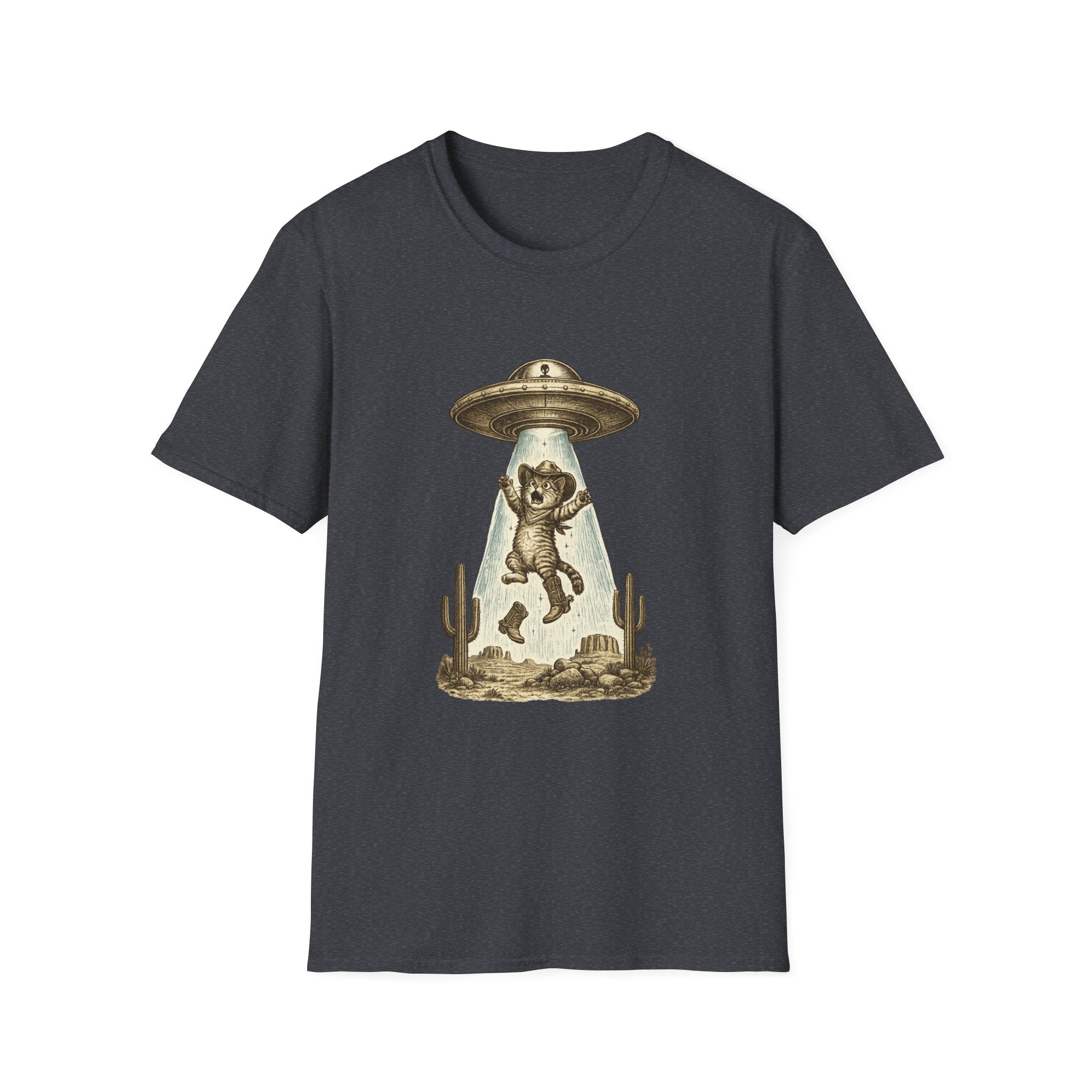 Alien Abduction Cat T-Shirt