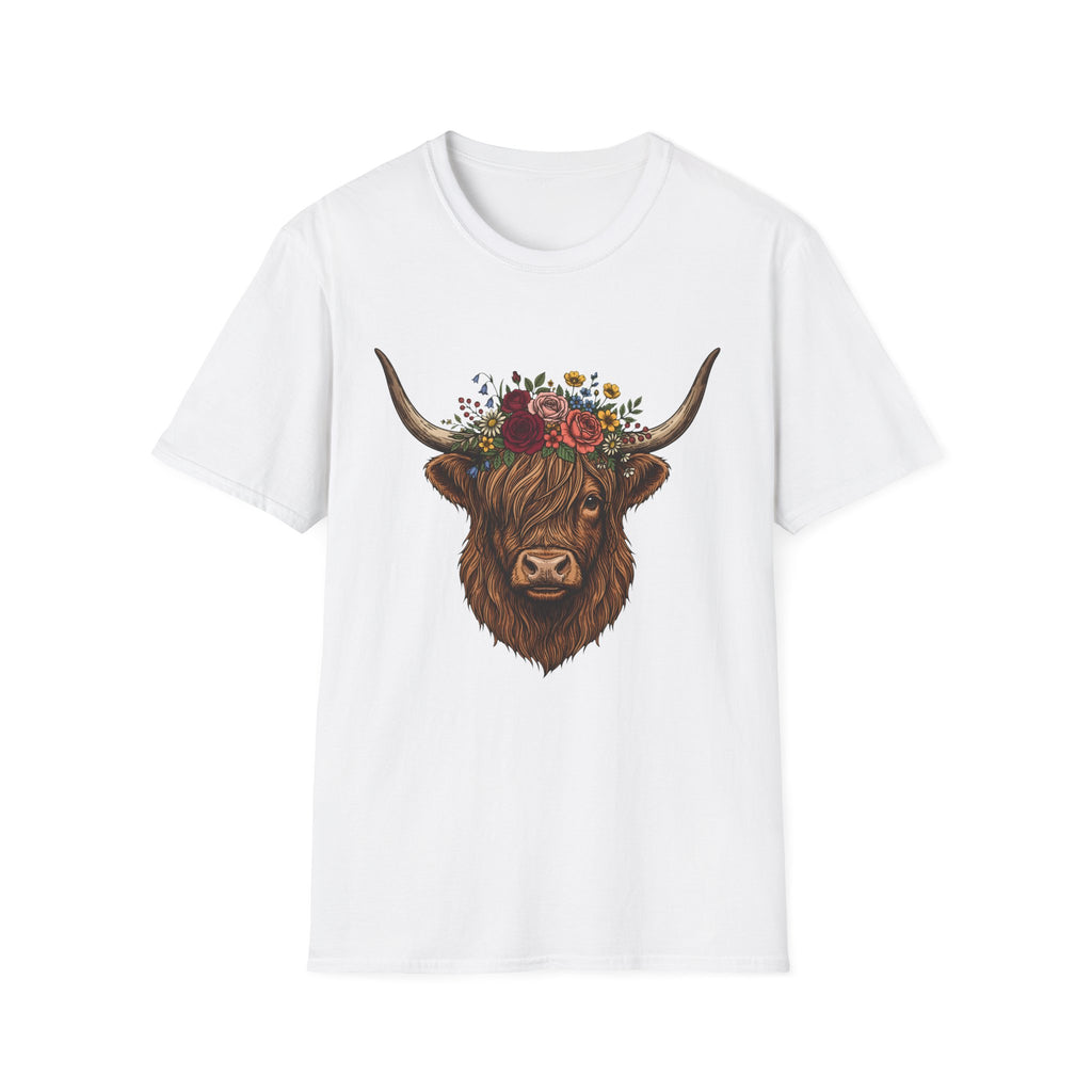 Highland Cow Floral T-Shirt