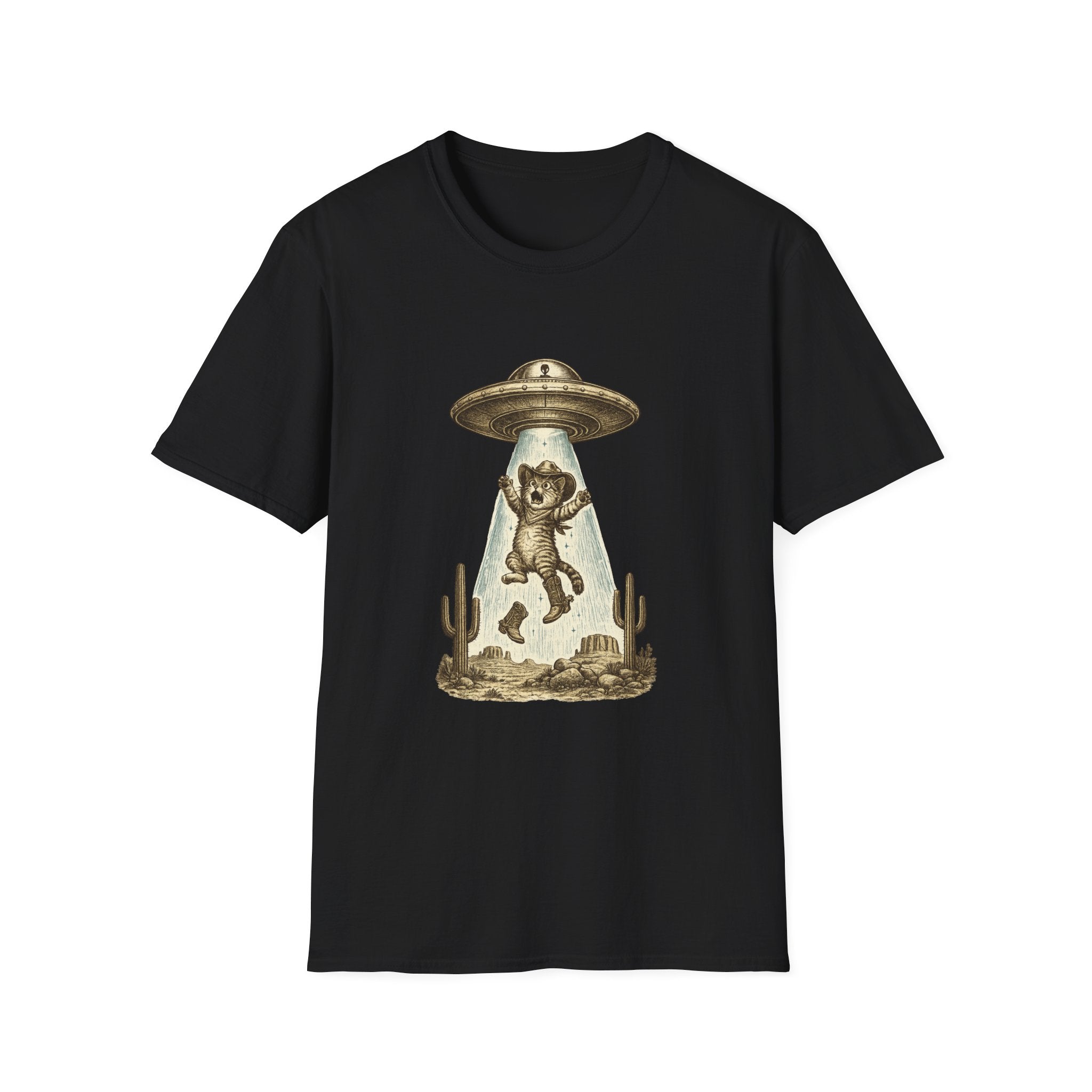 Alien Abduction Cat T-Shirt